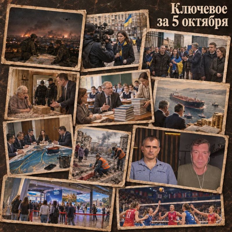 Олег Царёв: Ключевое за 5 октября. . Сводка ночных ударов по РФ и Украине, новости с фронта и видеосводка