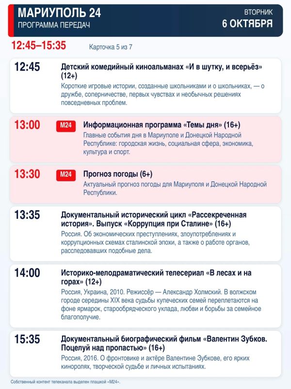 «Мариуполь 24» — программа передач «Мариуполь 24» — программа передач