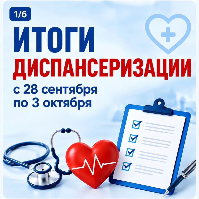 Лариса Толстыкина: Итоги профилактических осмотров (диспансеризации) жителей ДНР с 28 сентября по 3 октября