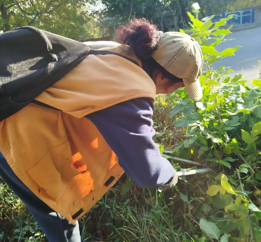 Коммунальщики Снежного продолжают благоустраивать территории общего пользования Коммунальщики Снежного продолжают благоустраивать территории общего пользования