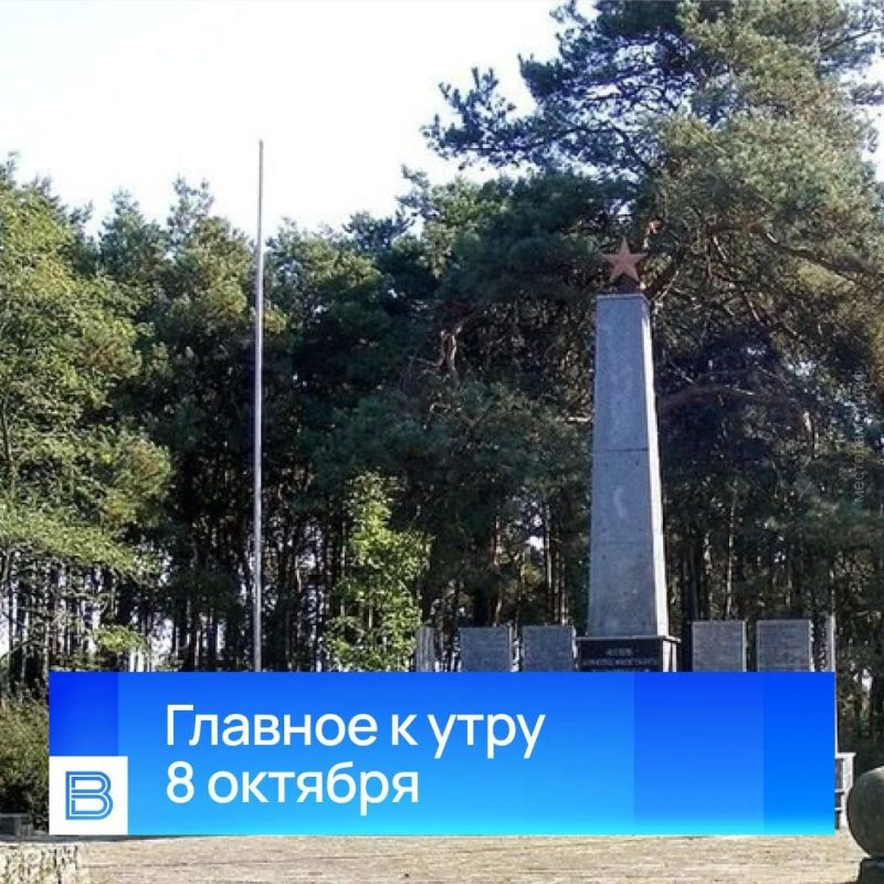 Главные новости к утру, 8 октября 2026 года