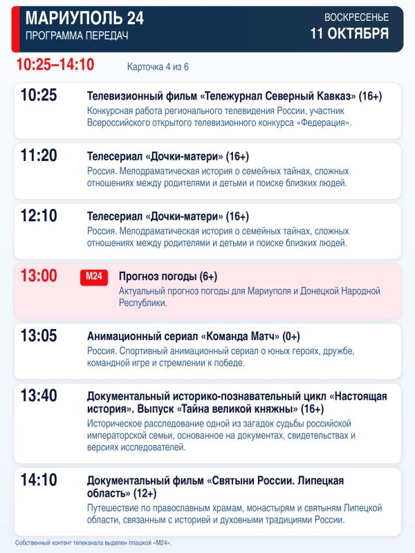 «Мариуполь 24» — программа передач «Мариуполь 24» — программа передач