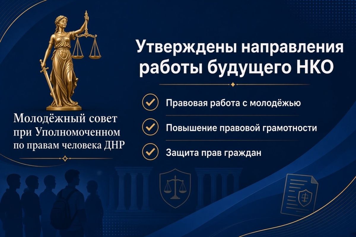 Молодёжный совет при Уполномоченном по правам человека ДНР провел рабочее совещание