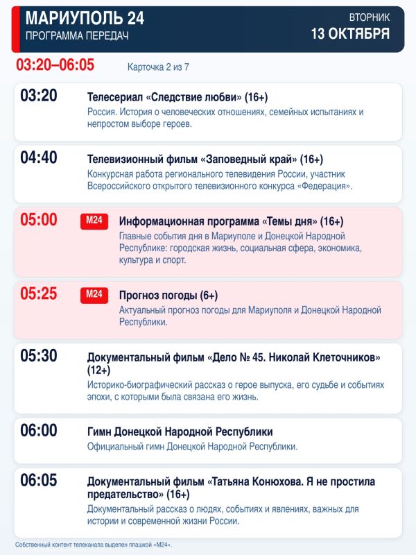 «Мариуполь 24» — программа передач «Мариуполь 24» — программа передач