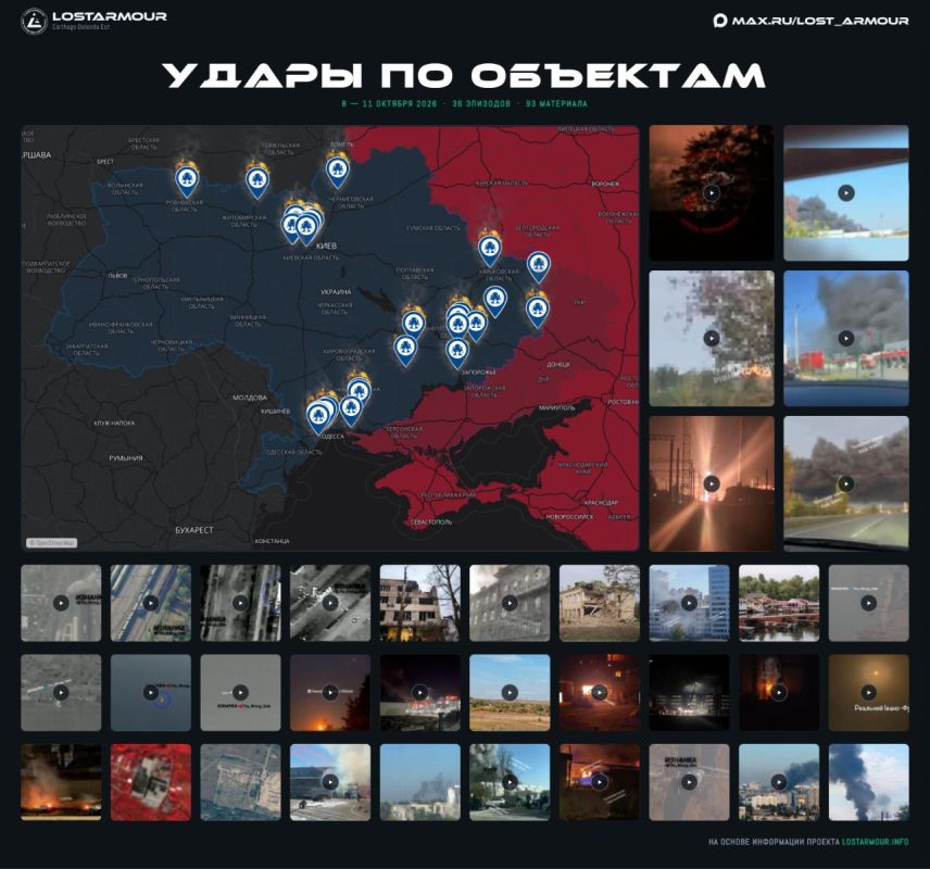 Сводка ударов по объектам за 08.10.2026 — 11.10.2026