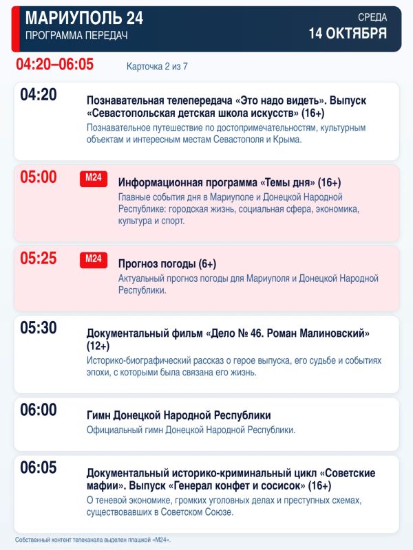 «Мариуполь 24» — программа передач «Мариуполь 24» — программа передач