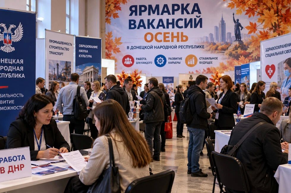 Более 300 жителей ДНР нашли работу после участия в ярмарке вакансий