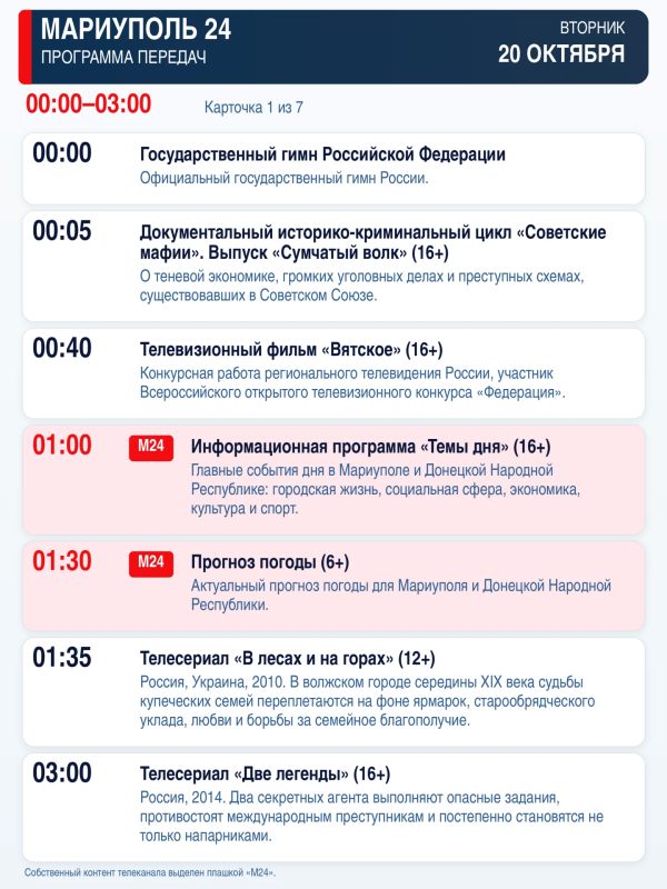 «Мариуполь 24» — программа передач