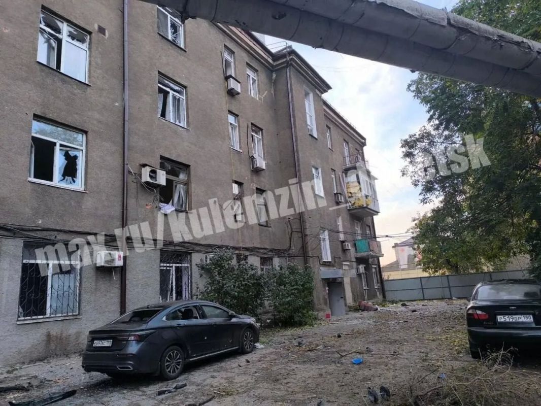 Последствия ночной атаки БПЛА в Донецке Последствия ночной атаки БПЛА в Донецке