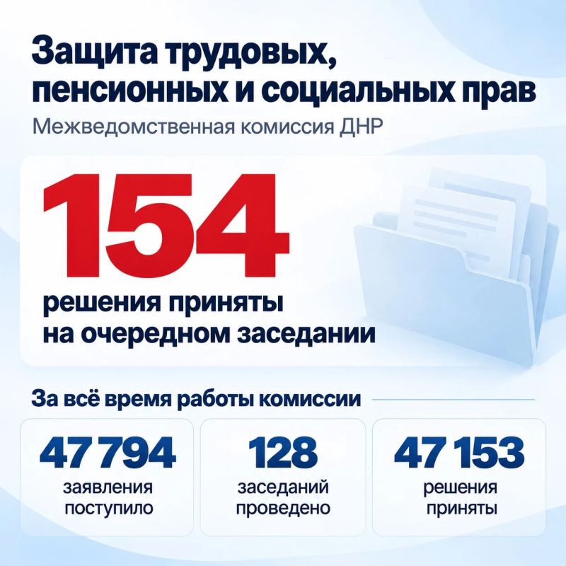 Лариса Толстыкина: Провели очередное заседание межведомственной комиссии по реализации трудовых, пенсионных и социальных прав отдельных категорий лиц