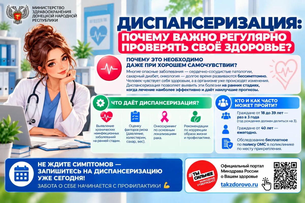 Диспансеризация: почему важно регулярно проверять своё здоровье?