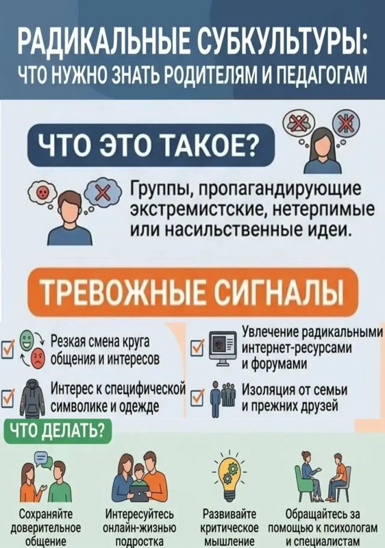 Методические рекомендации для родителей и педагогов: «Радикальные субкультуры — на что обращать внимание и как действовать»