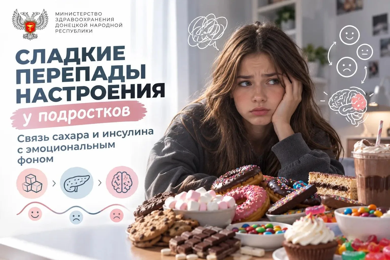 «Сладкие» перепады настроения у подростков: связь сахара, инсулина и эмоционального фона