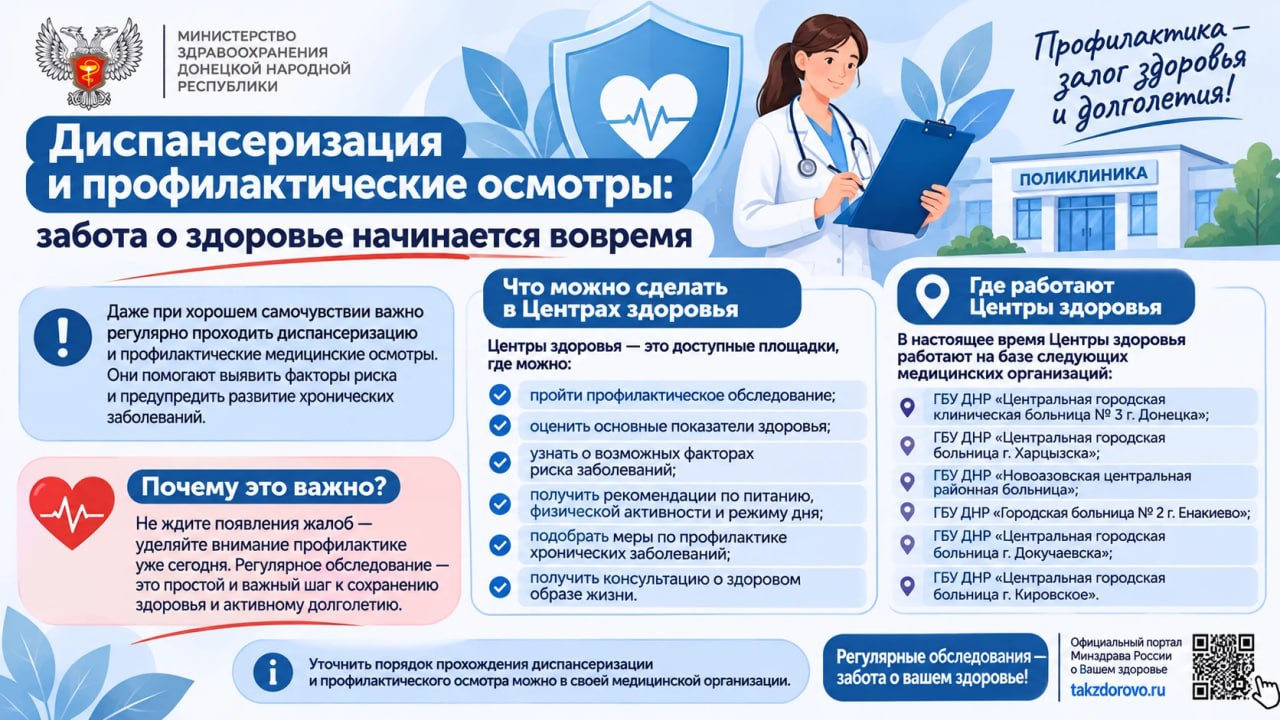Диспансеризация и профилактические осмотры